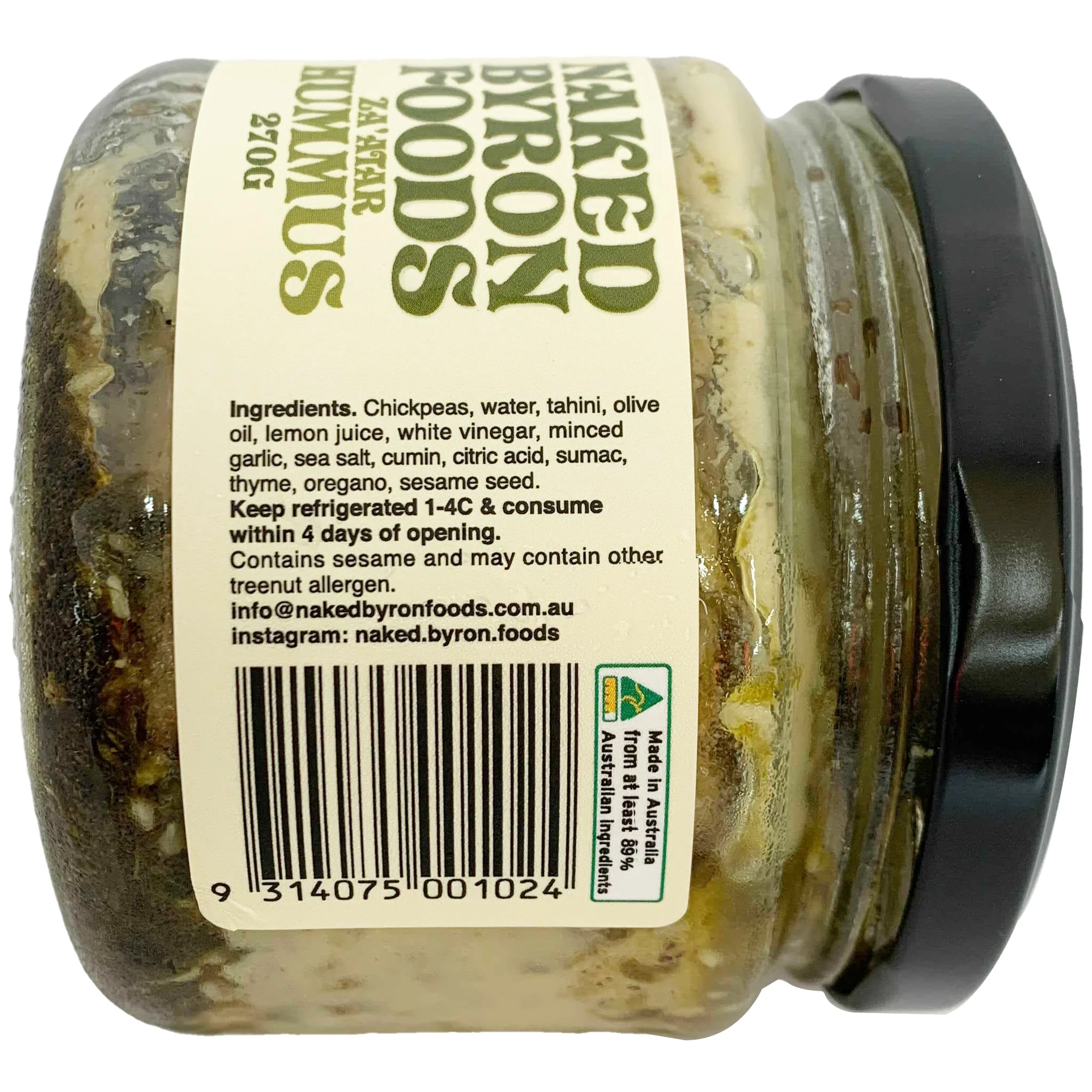 Naked Byron Foods Vegan Hummus Za'Atar 270g - Image 3