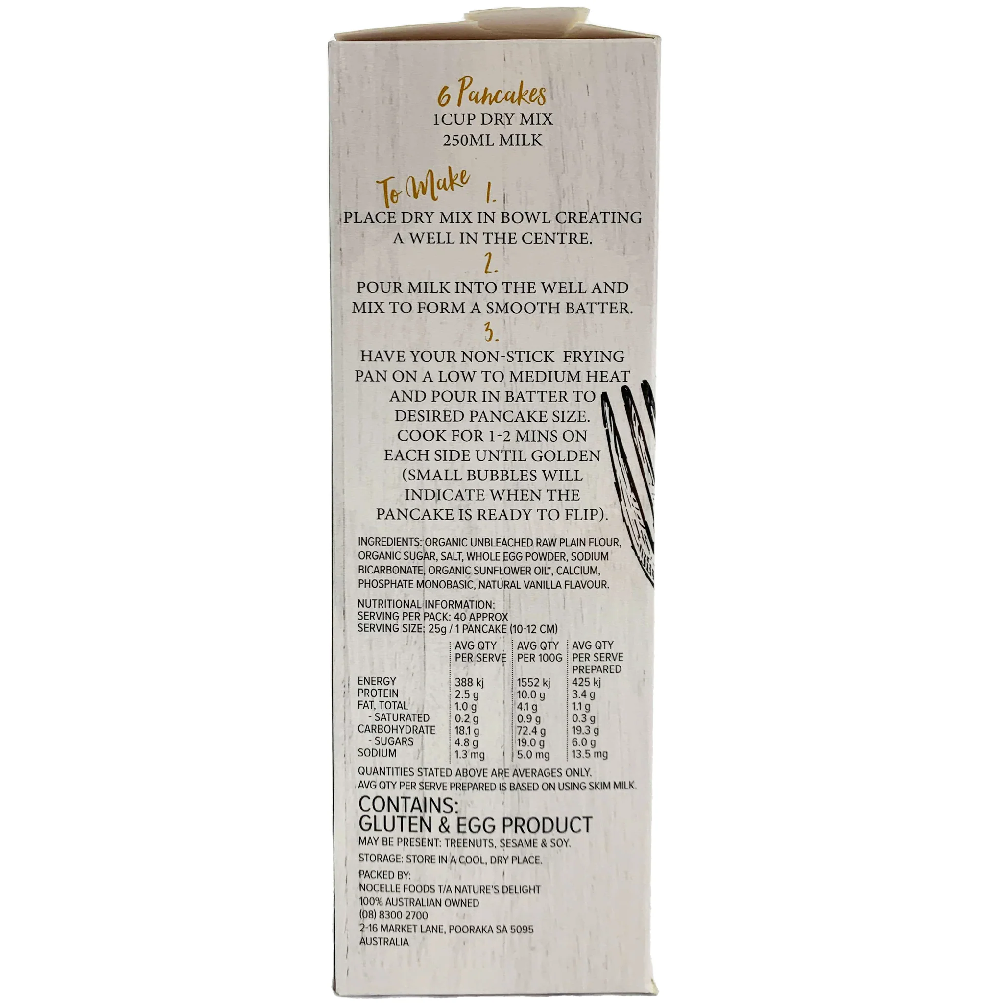 Nature's Delight Organic Pancake Mix 1kg - Image 2