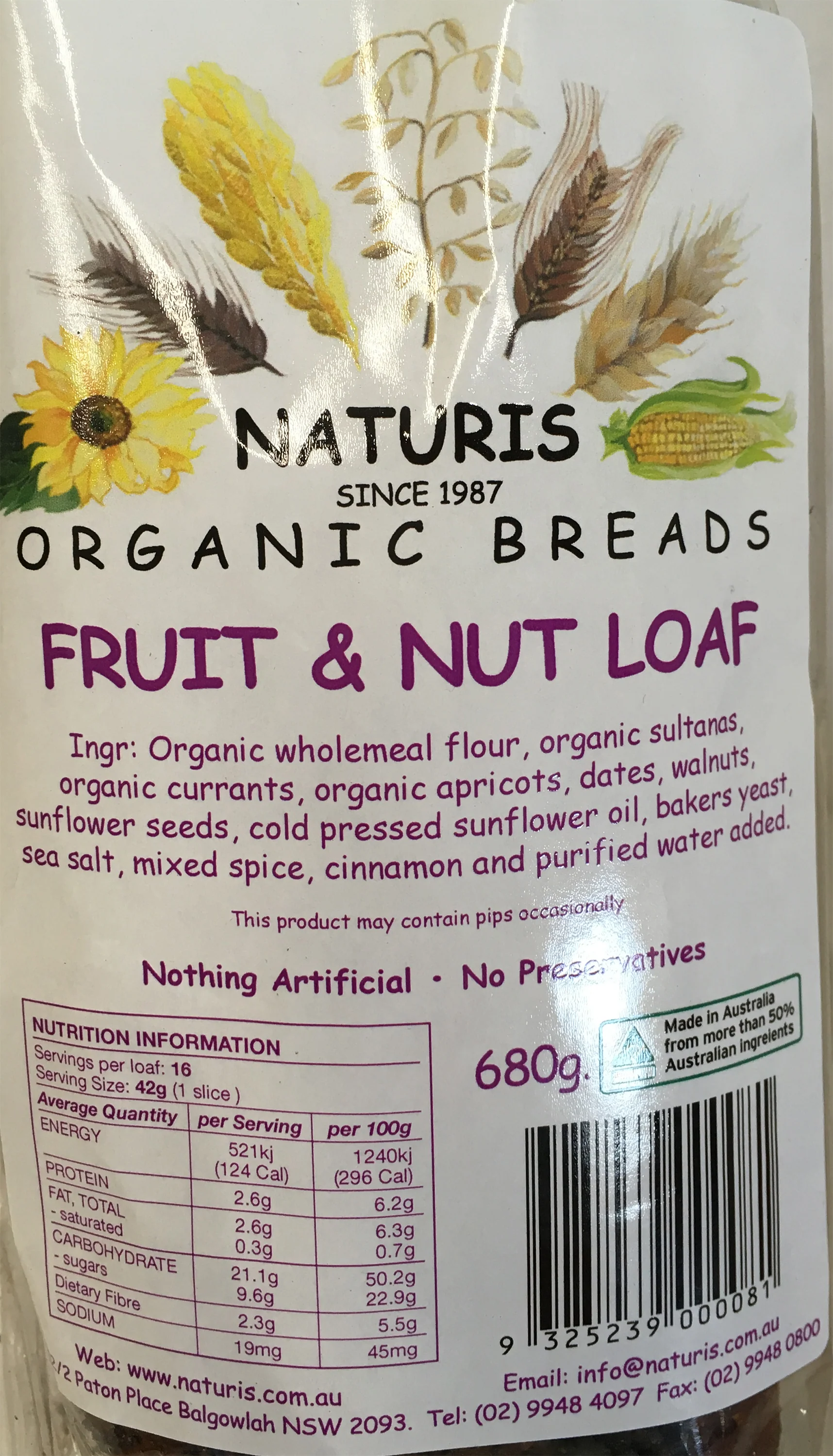 Naturis Organic Breads Fruit And Nut Loaf 680g - Image 3