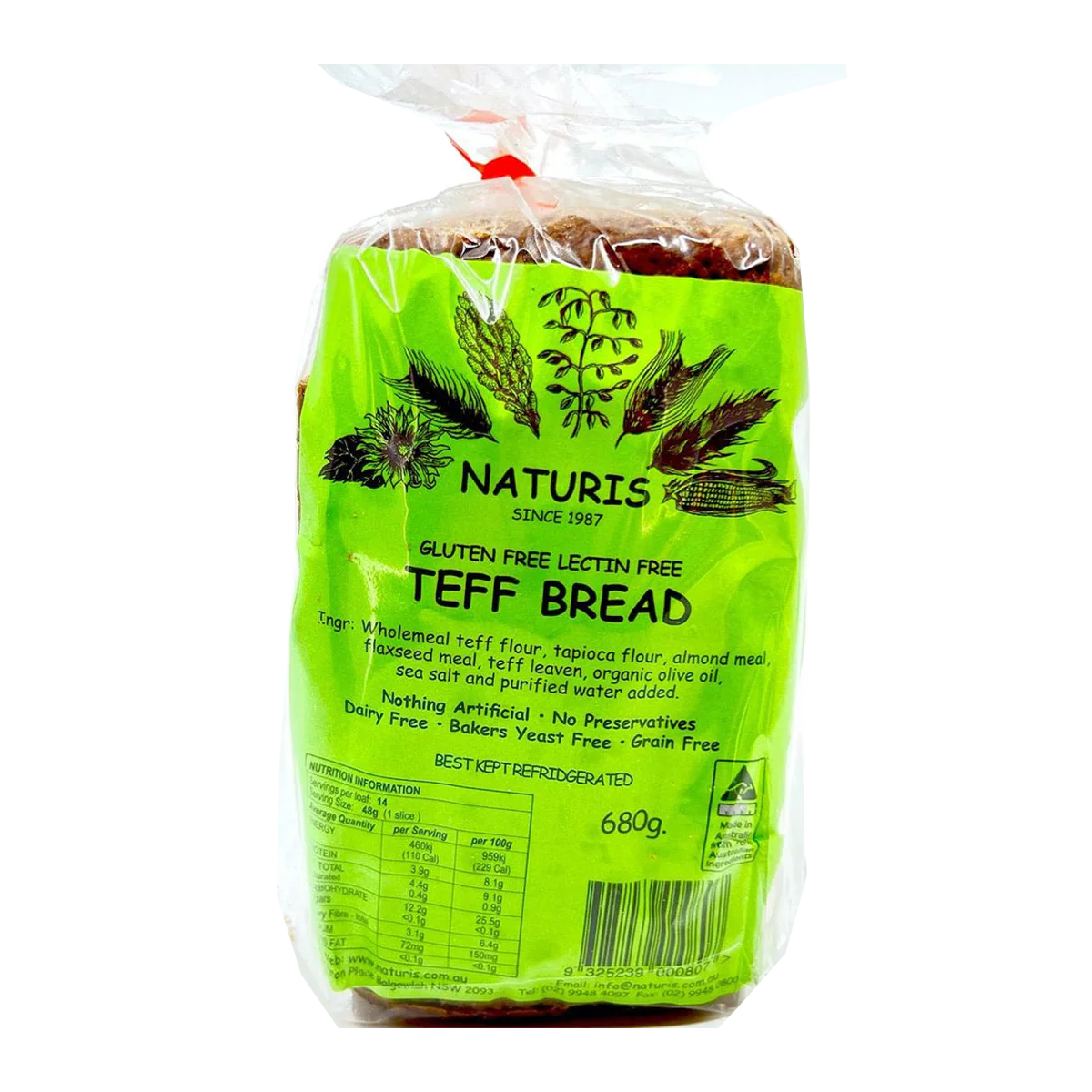 Naturis Teff Loaf Bread 680g