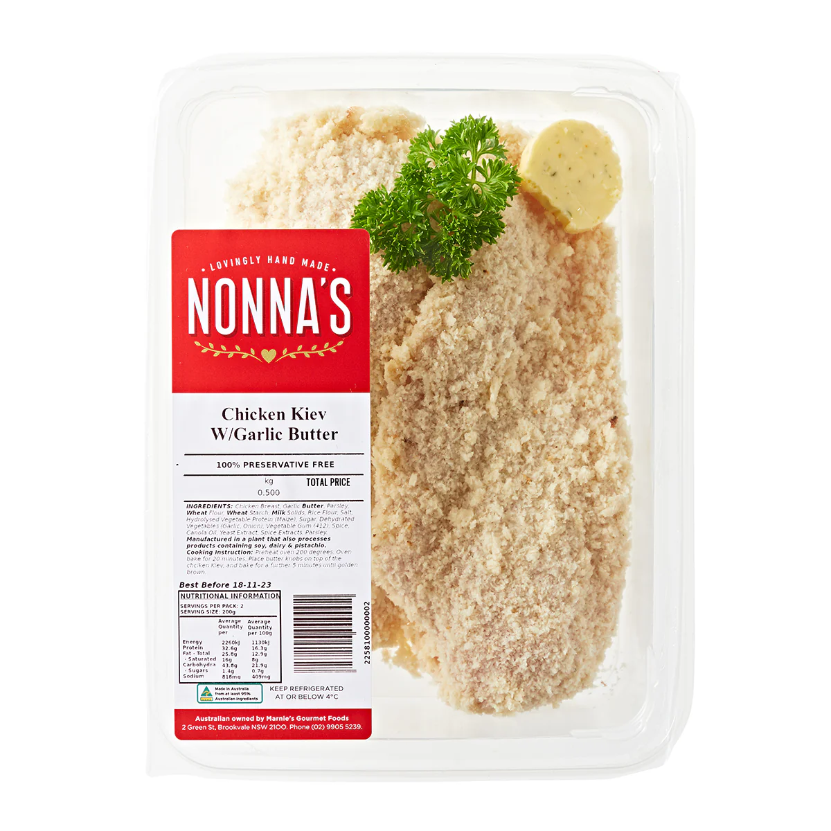 Nonna's Chicken Kiev with Garlic Butter 550g