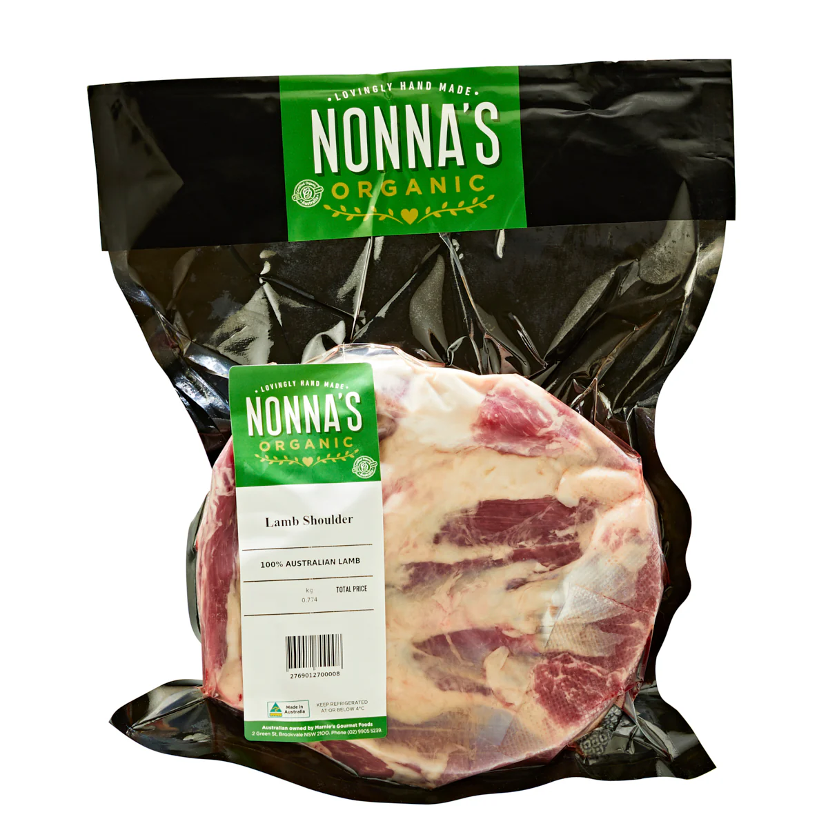 Nonna's Organic Grass Fed Lamb Shoulder Bone In 1-1.3kg