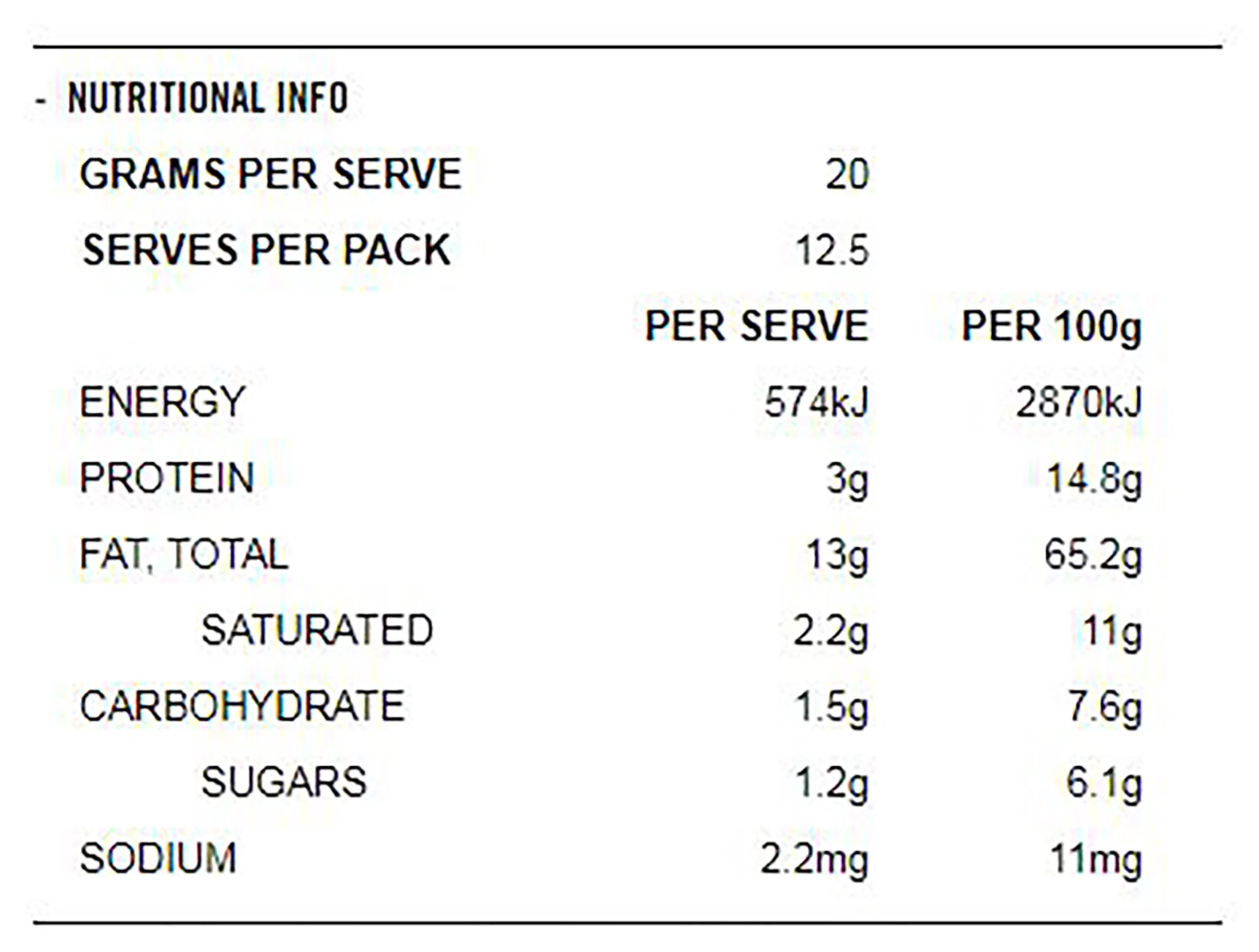 Noya Macadamia Nut Butter 250g - Image 2