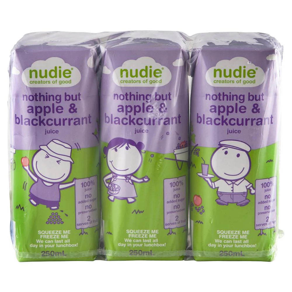 Nudie Nothing But Apply Blackcurrant Juice 6 x 250mL - Image 2