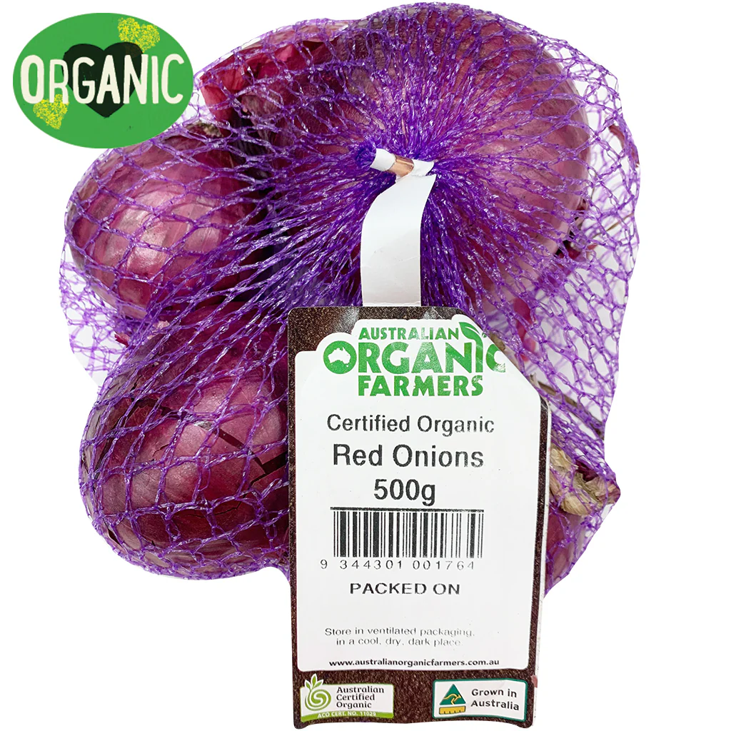 Onion Red Spanish Organic 500g