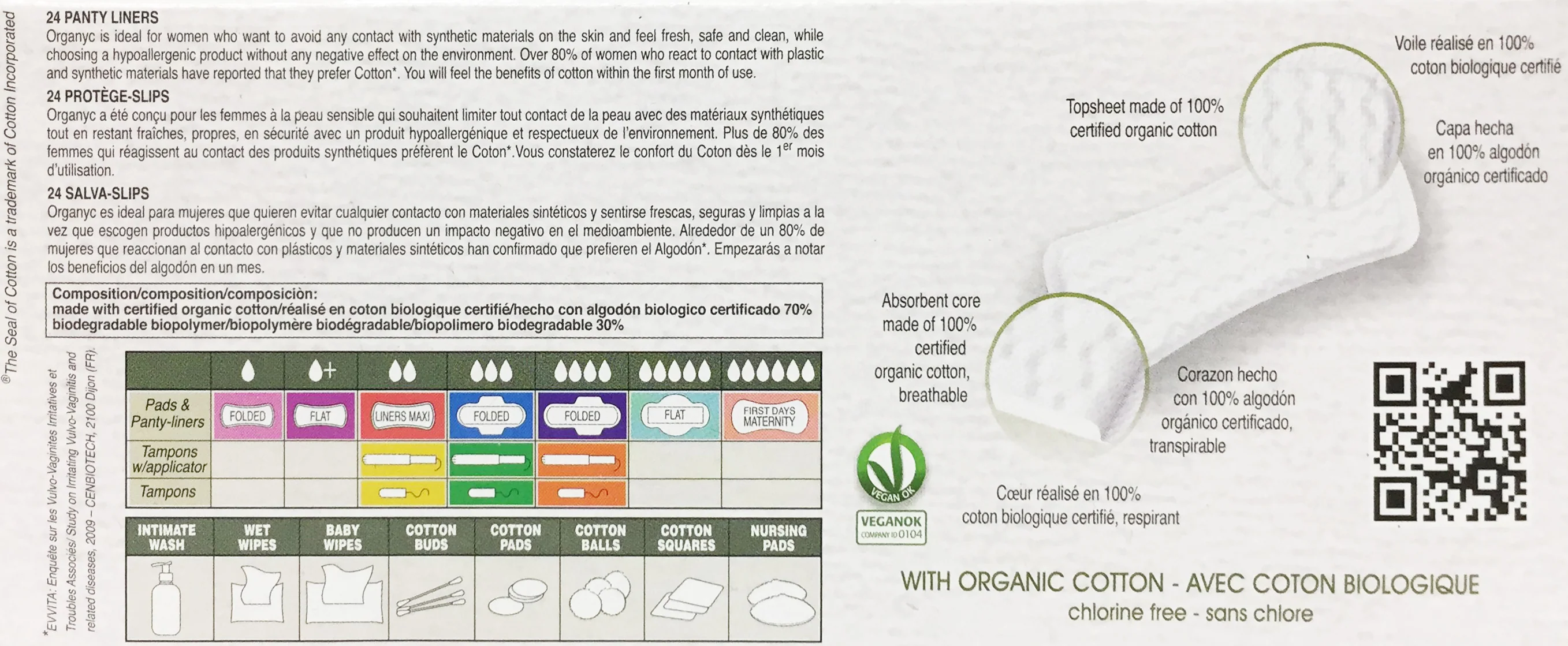 Organyc Flat Panty Liners x24 - Image 2