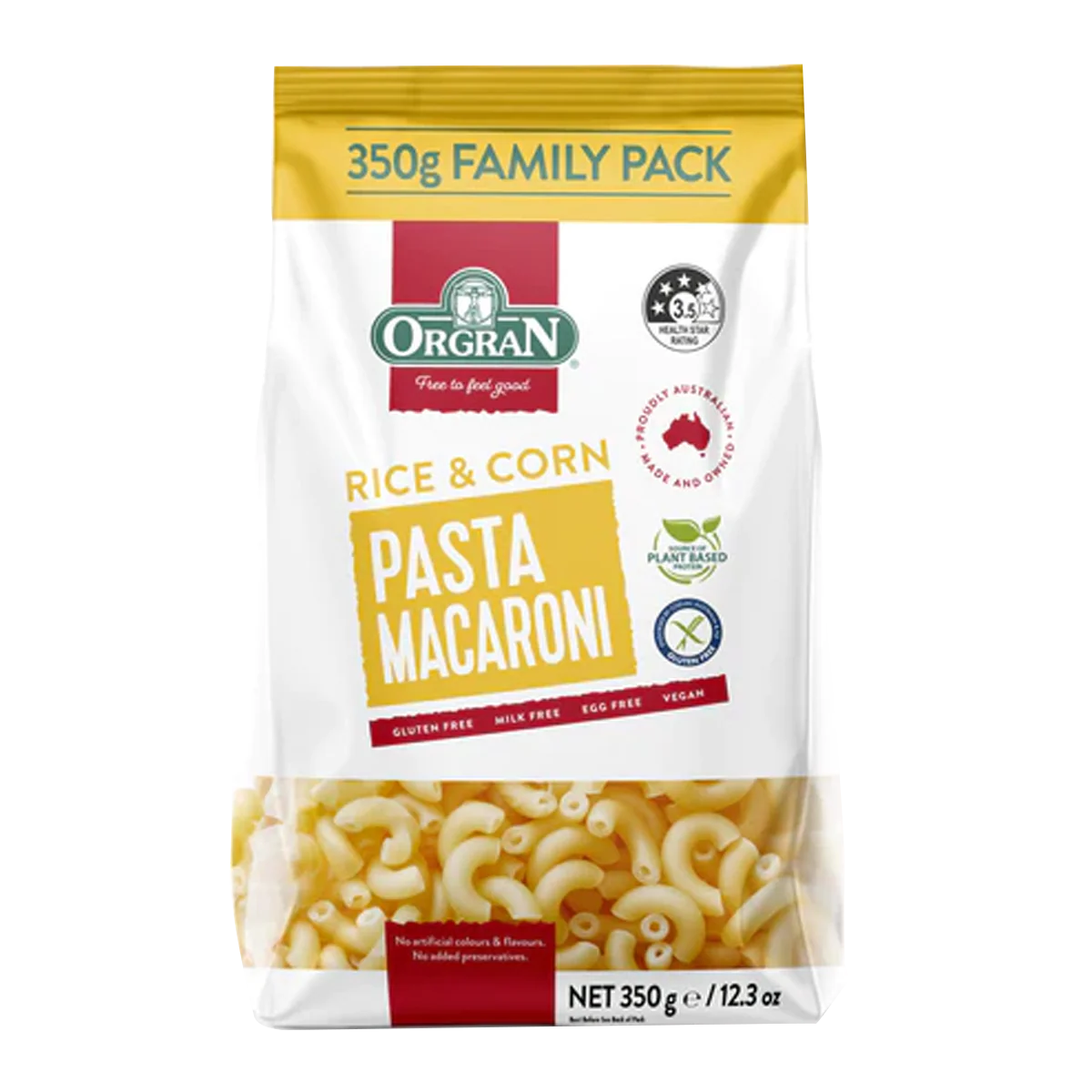 Orgran Gluten Free Rice and Corn Macaroni 350g