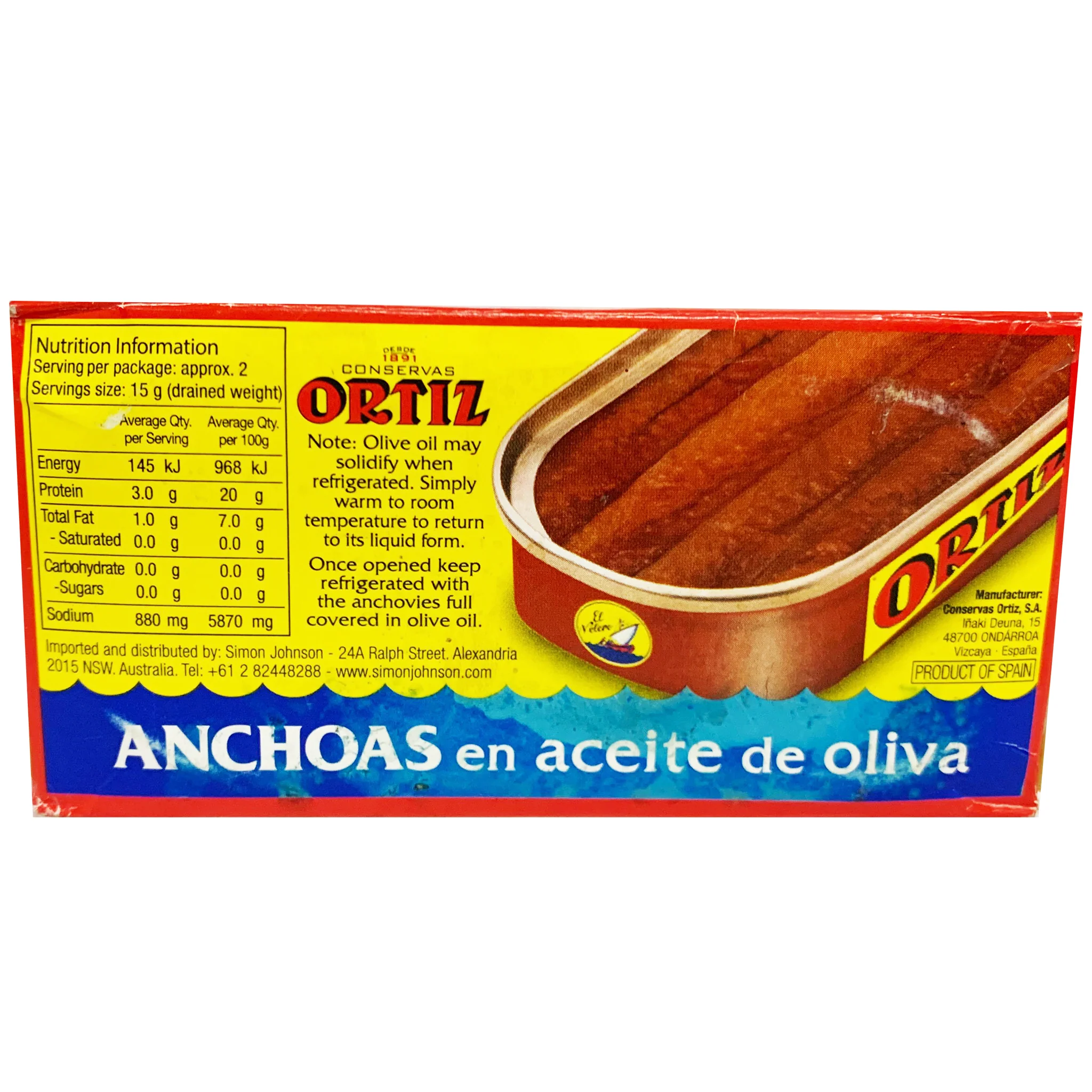 Ortiz Anchovies in Olive Oil 47.5g - Image 2