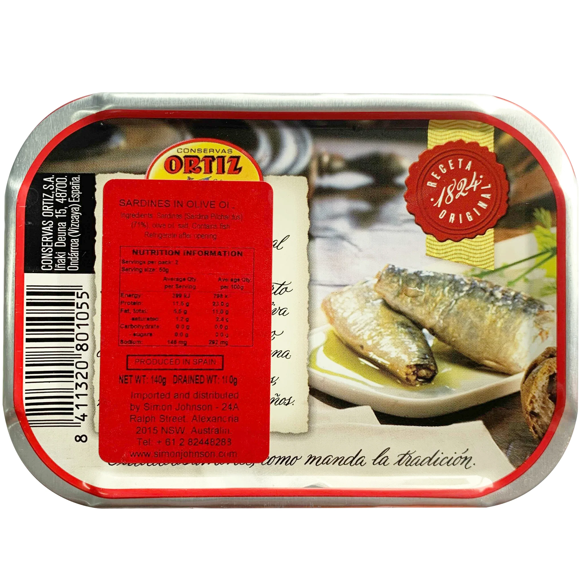 Ortiz Sardines In Olive Oil 140g - Image 2