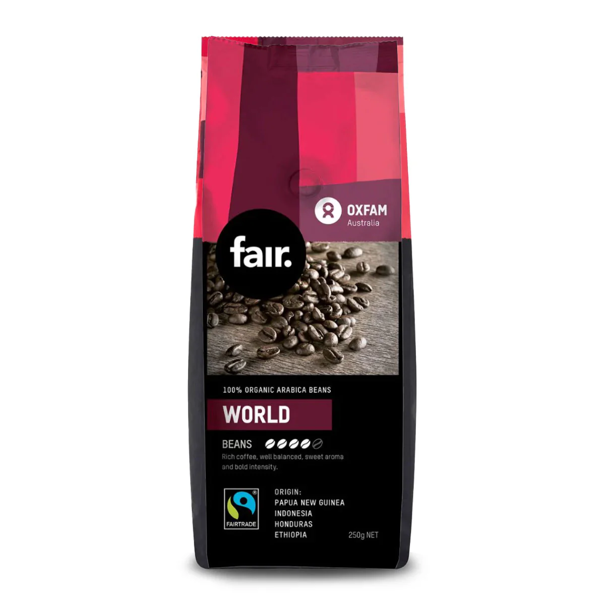 Oxfam World Blend Coffee Beans 250g