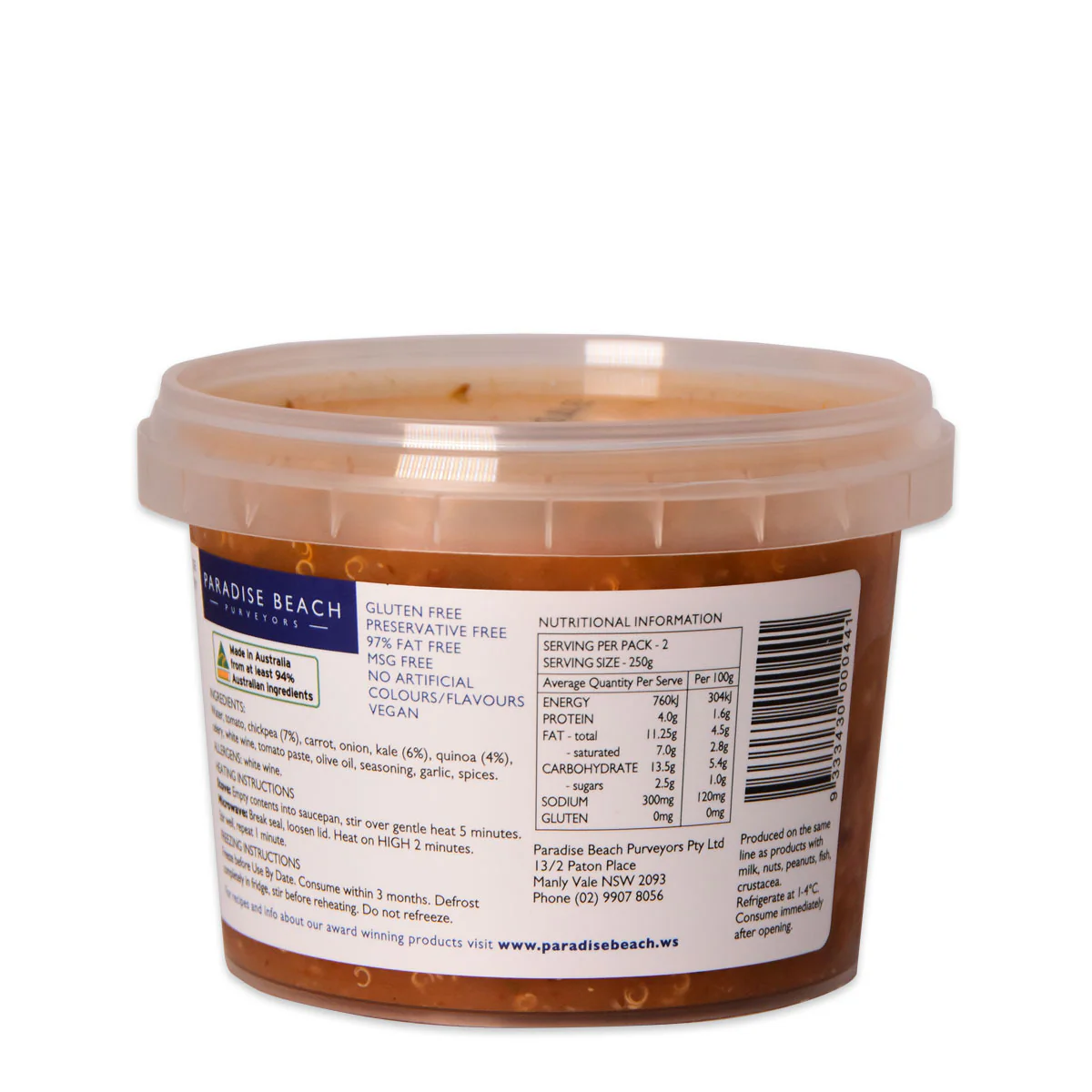 Paradise Beach Soup Tuscan Vegetable Soup 500g - Image 3