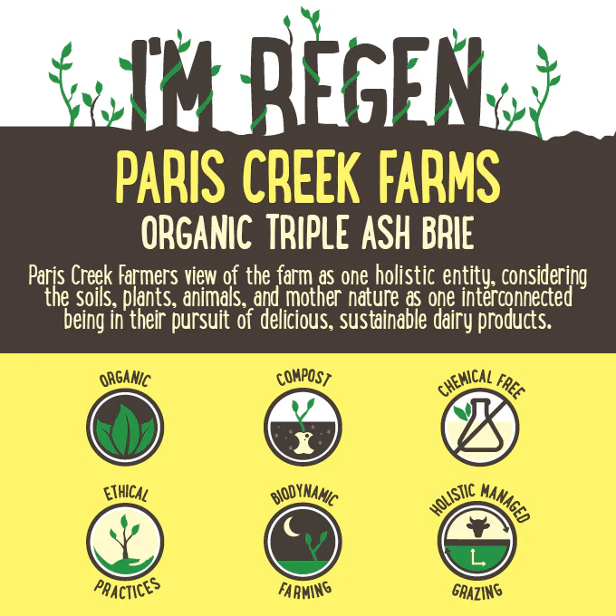 Paris Creek Farms Bio-Dynamic Organic Triple Cream Brie 280g - Image 2