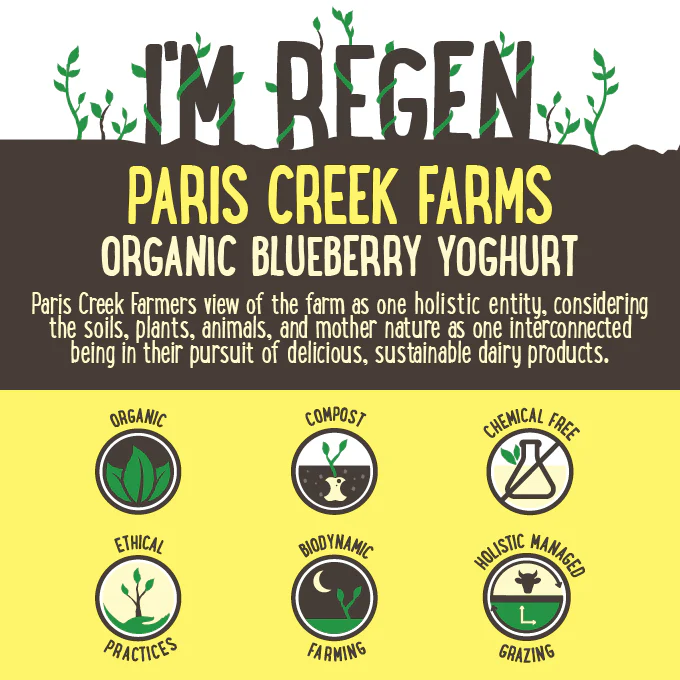 Paris Creek Farms Organic Blueberry Yoghurt 500g - Image 2