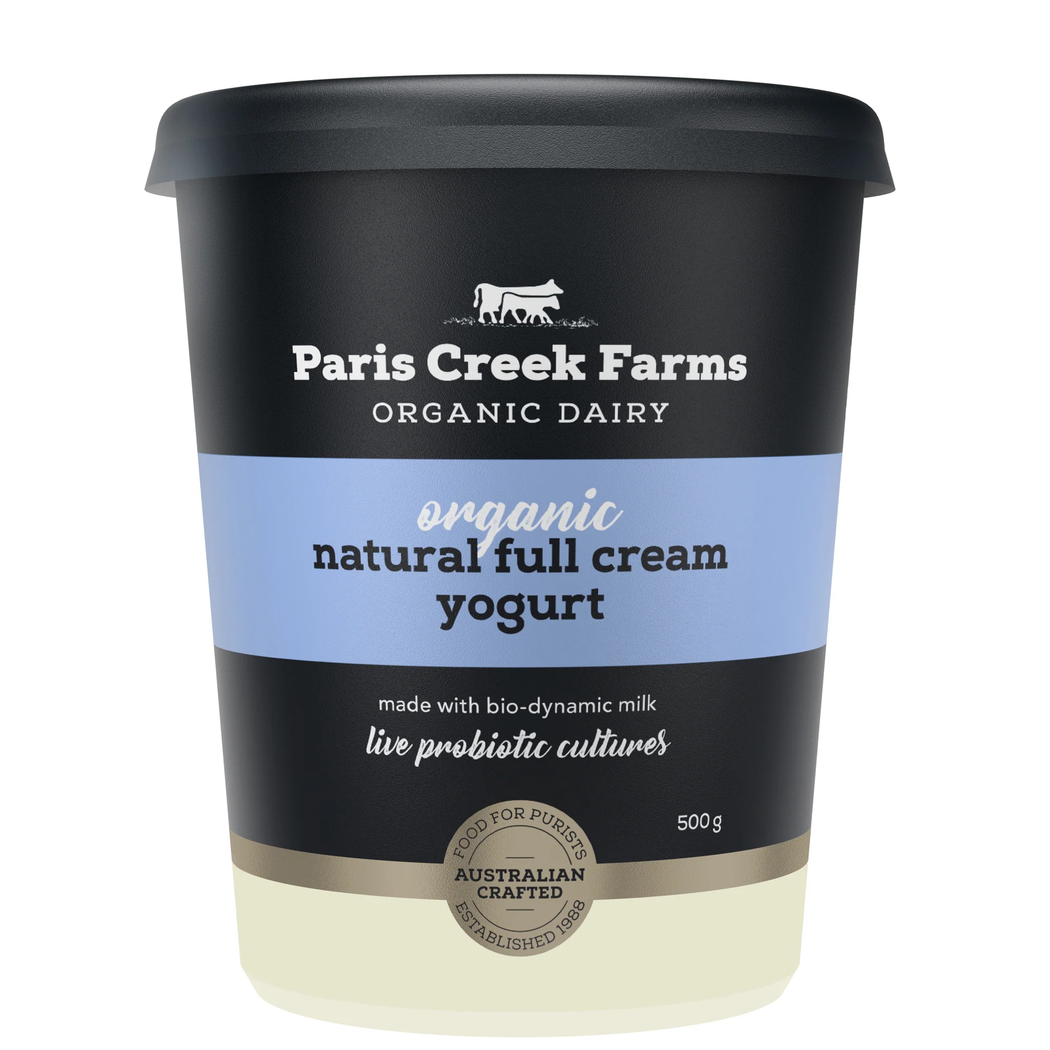 Paris Creek Farms Organic Natural Full Cream Yoghurt 500g
