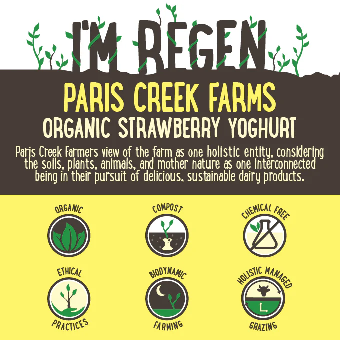 Paris Creek Farms Organic Strawberry Yoghurt 500g - Image 2