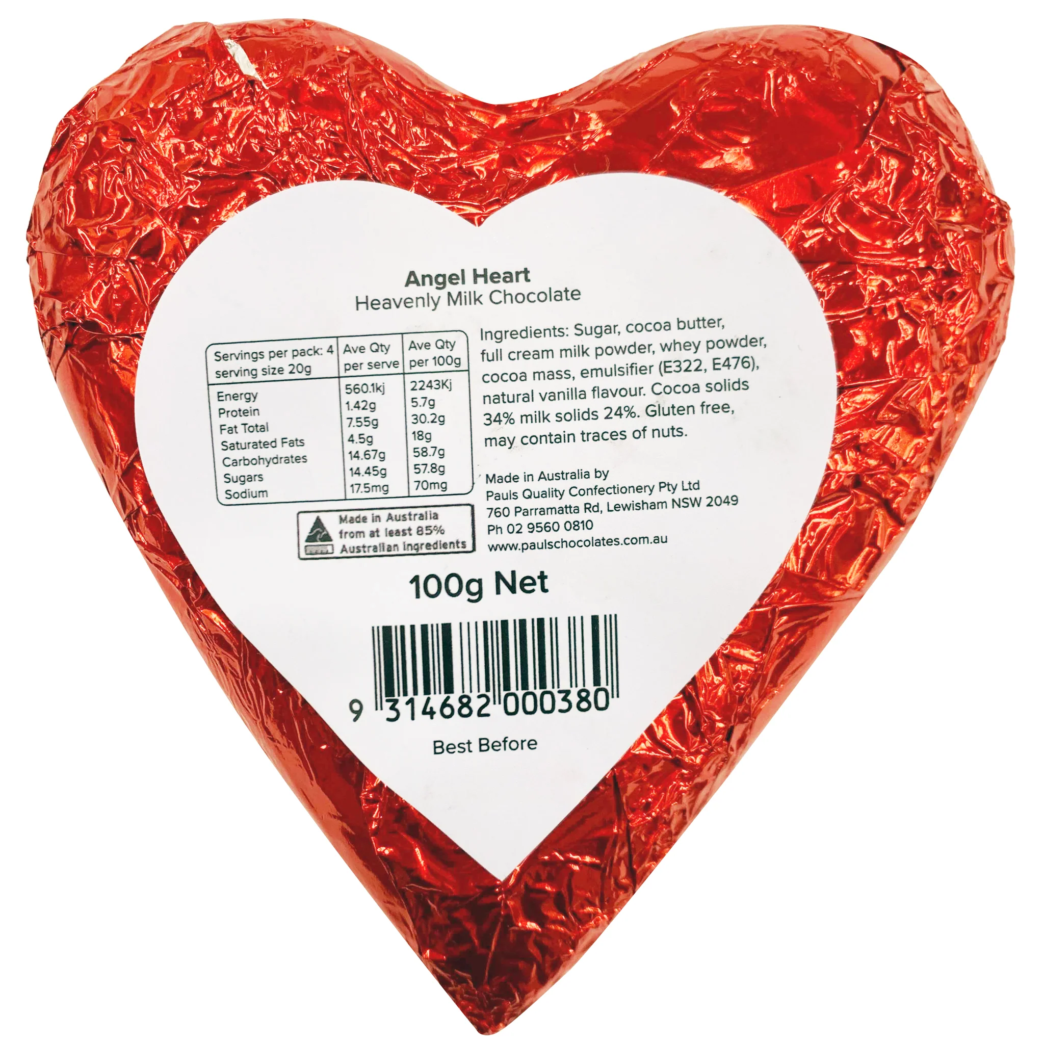 Pauls Chocolates Angel Heart 100g - Image 3