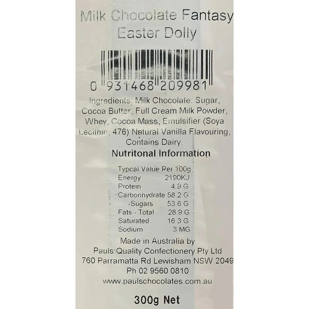 Pauls Chocolates Milk Chocolate Easter Bunny Large 300g - Image 2