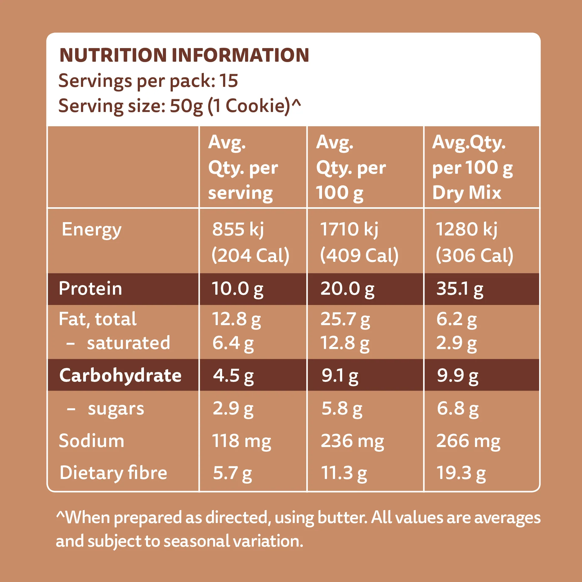 PBCo Plant Based Protein Cookies 350g - Image 3