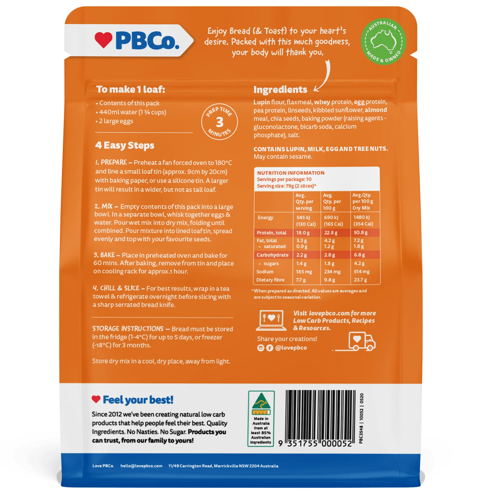 PBCo Protein Bread Mix 330g - Image 2