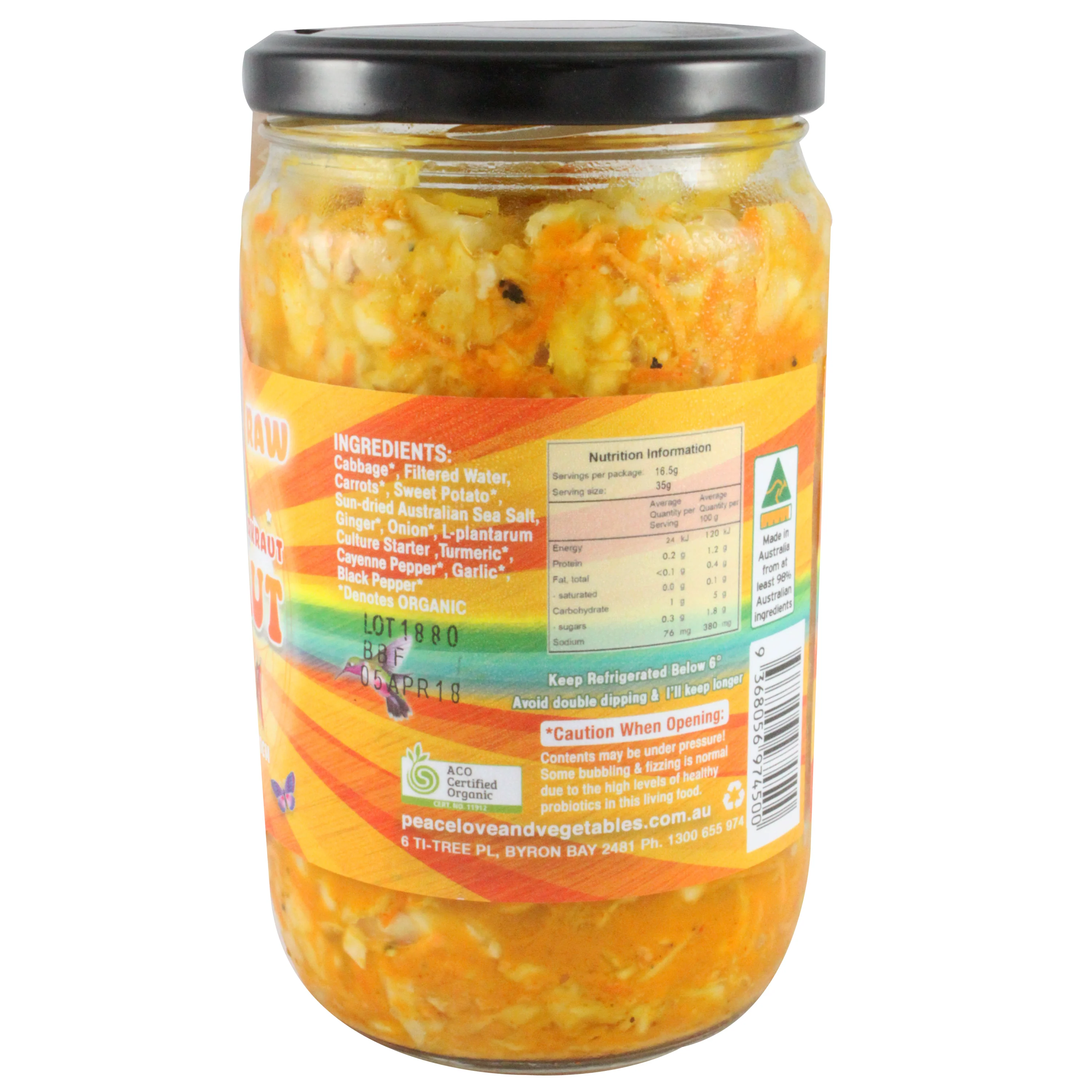Peace Love and Vegetables Super Kraut KimChi 650g - Image 2