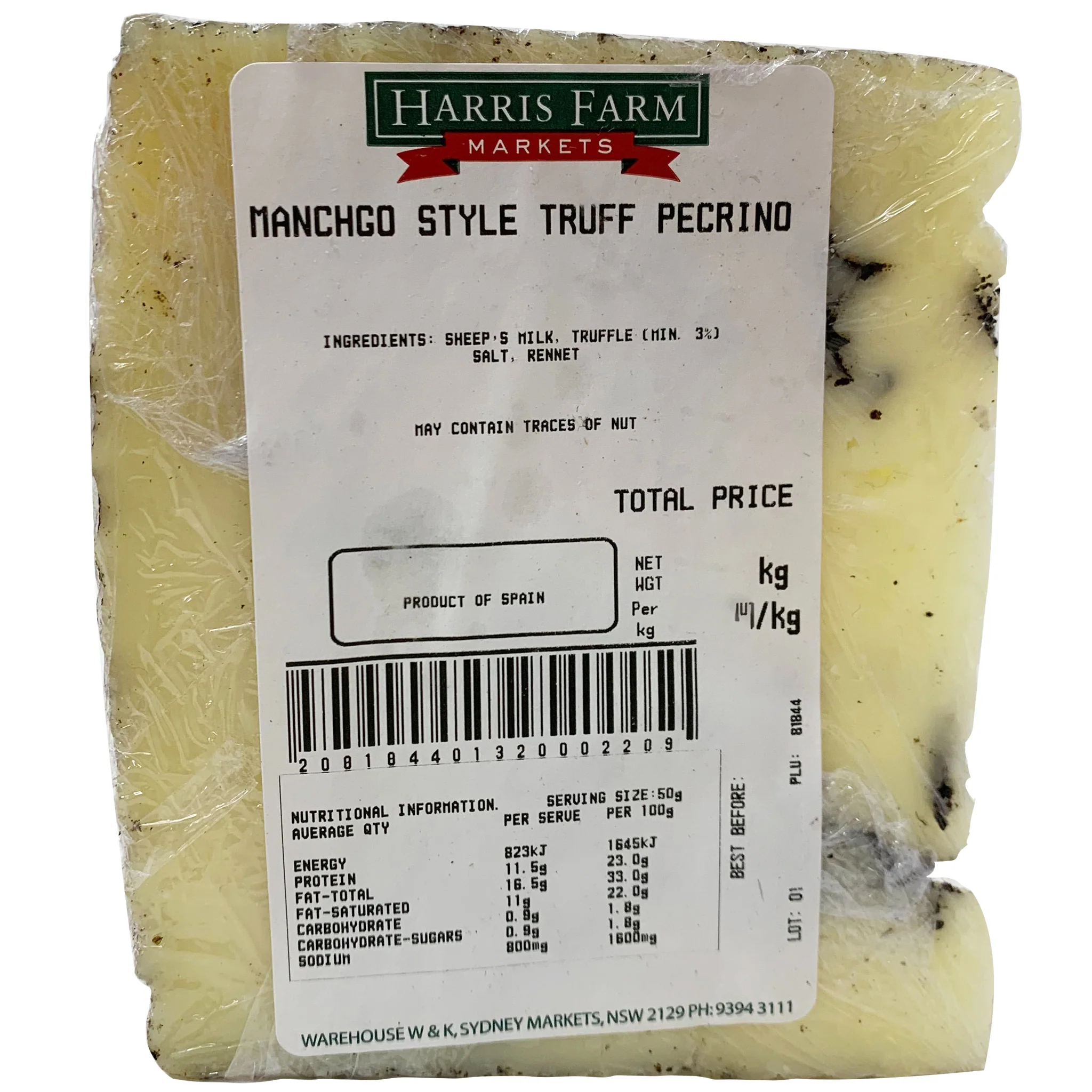 Manchego Style Truffle Pecorino Cheese 180-220g - Image 3