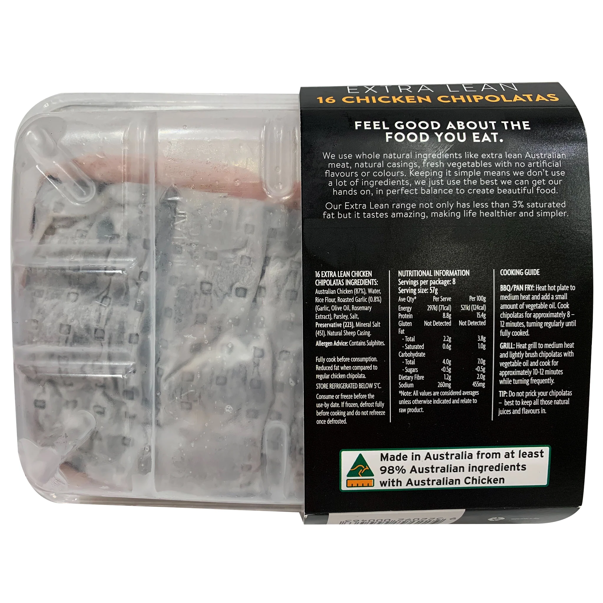 Peppercorn Extra Lean Chicken Chipolatas 450g - Image 2