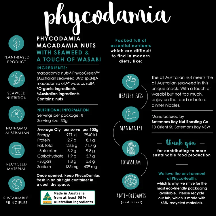 PhycoHealth Phycodamia Macadamia Nuts 200g - Image 2