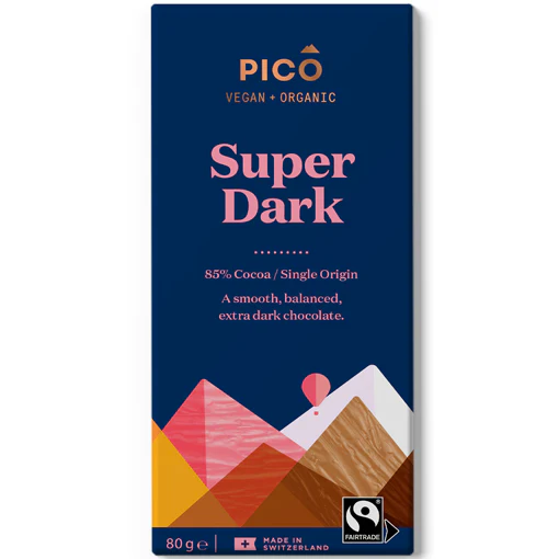 Pico Super Dark 76% Cocoa Dark Chocolate 80g