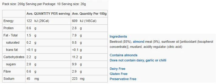 Pilpel Beetroot Almond Dip 200g - Image 4
