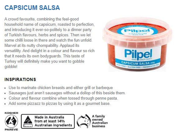 Pilpel Capsicum Salsa 200g - Image 4