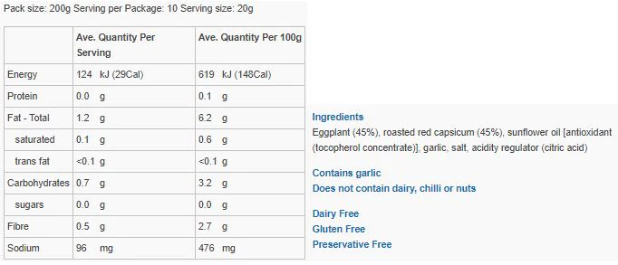 Pilpel Eggplant Capsicum Dip 200g - Image 3
