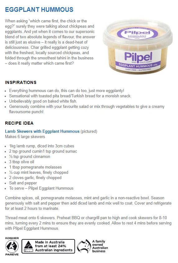 Pilpel Eggplant Hummous 200g - Image 3