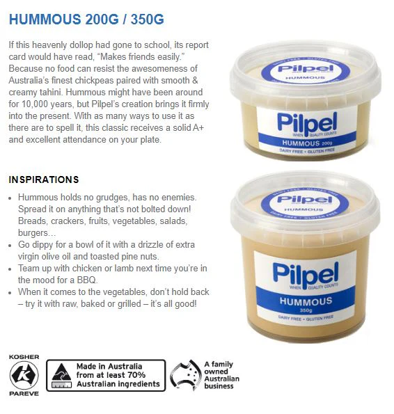 Pilpel Hummous 350g - Image 2