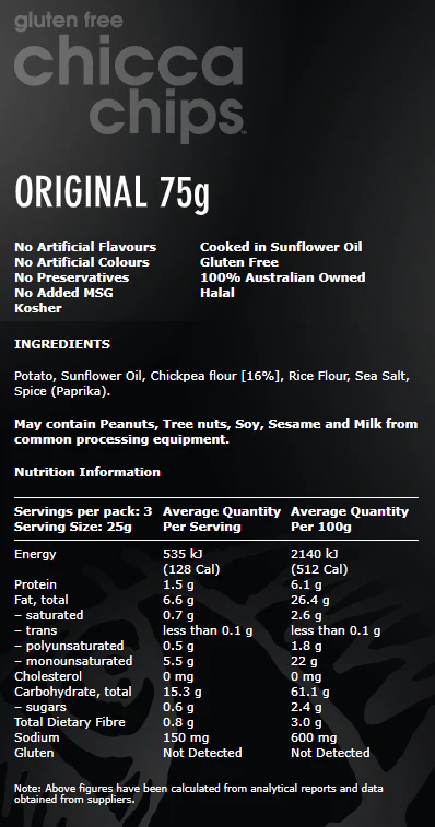 Piranha Gluten Free Chicca Chips Original 75g - Image 2