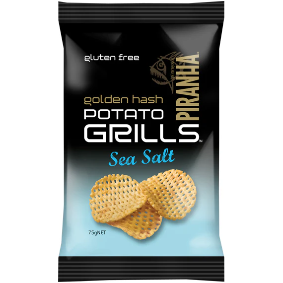 Piranha Golden Hash Potato Grills Sea Salt 75g