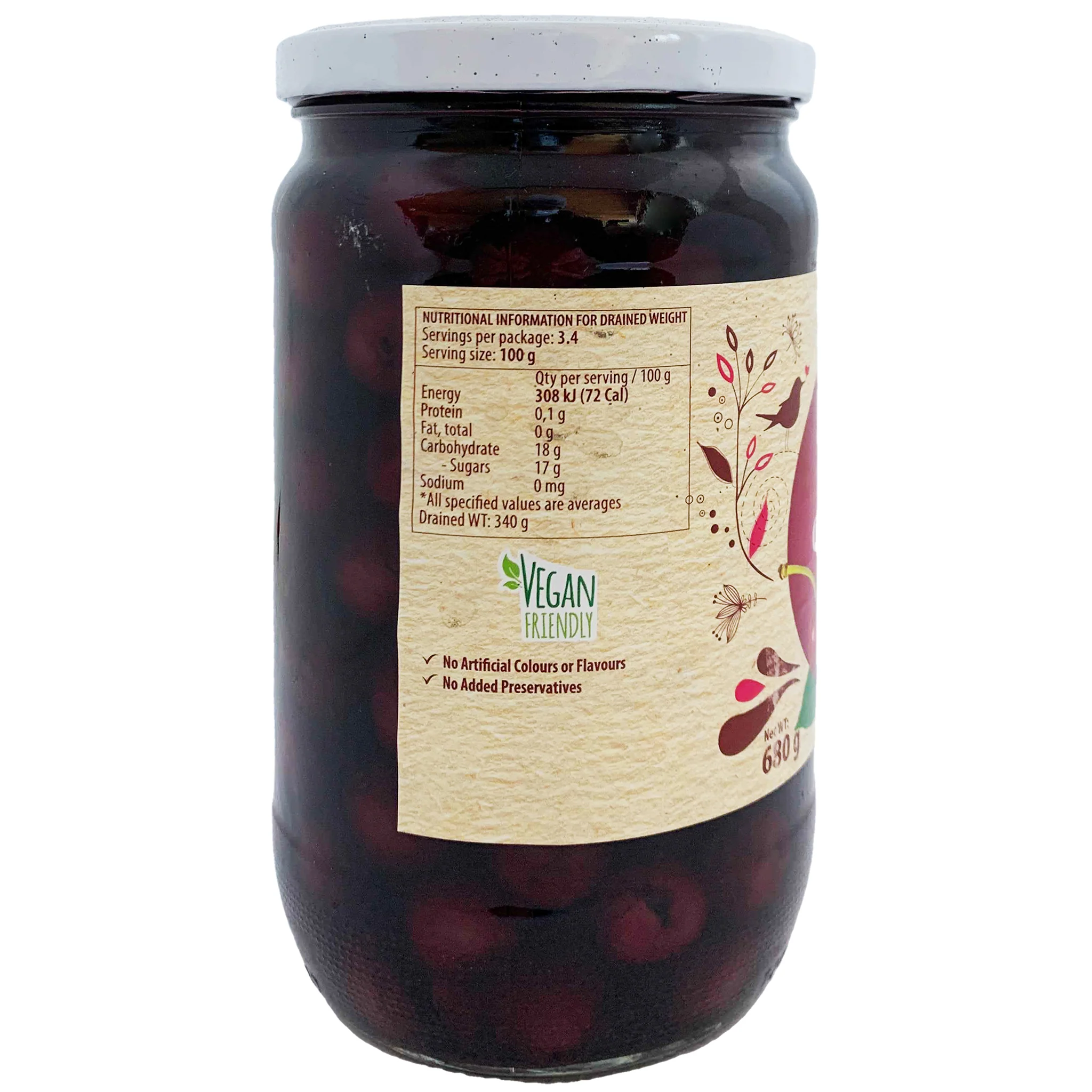 Podravka Pitted Sour Cherries 680g - Image 2