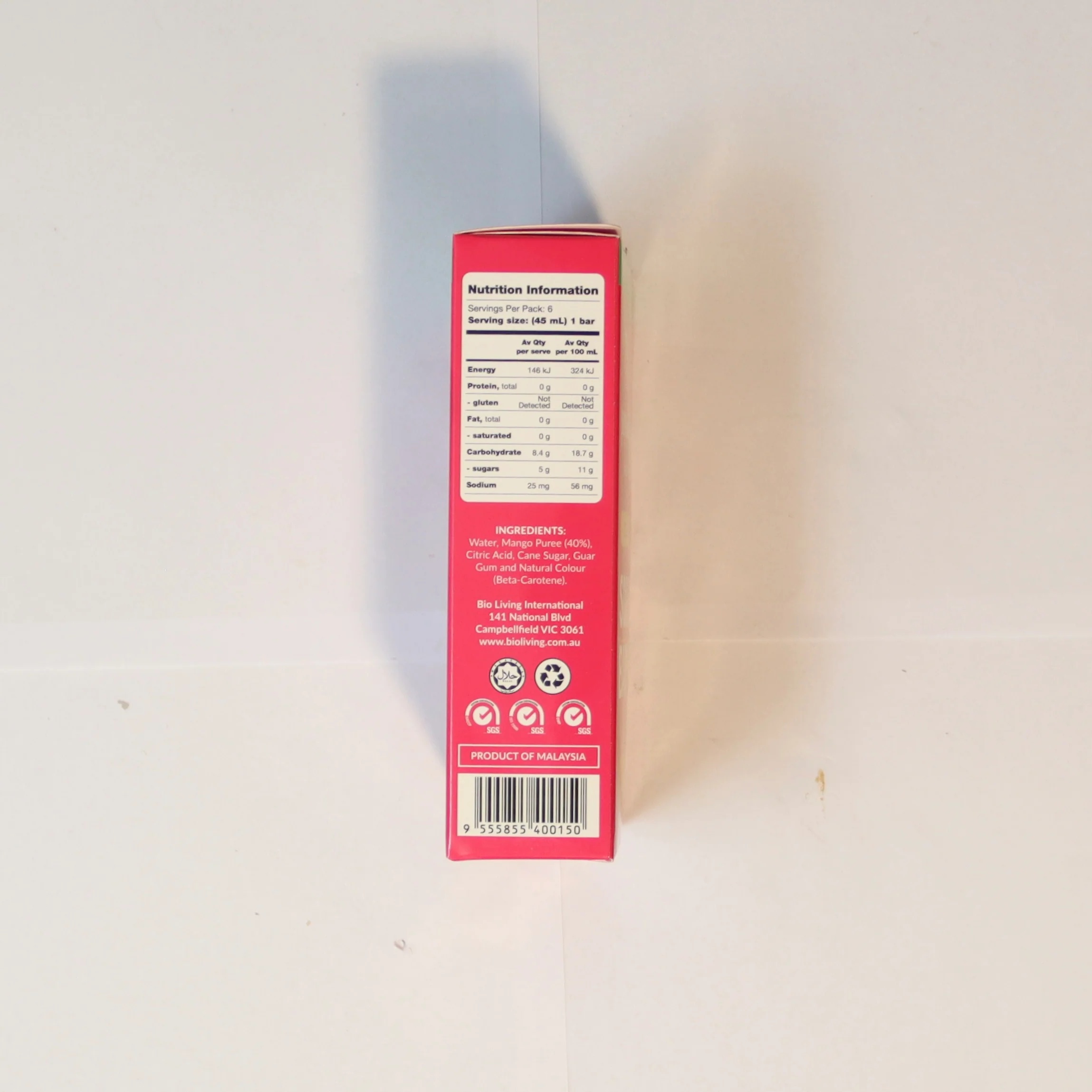 Pops Malaya Sorbet Bars Mango x6 270ml - Image 2