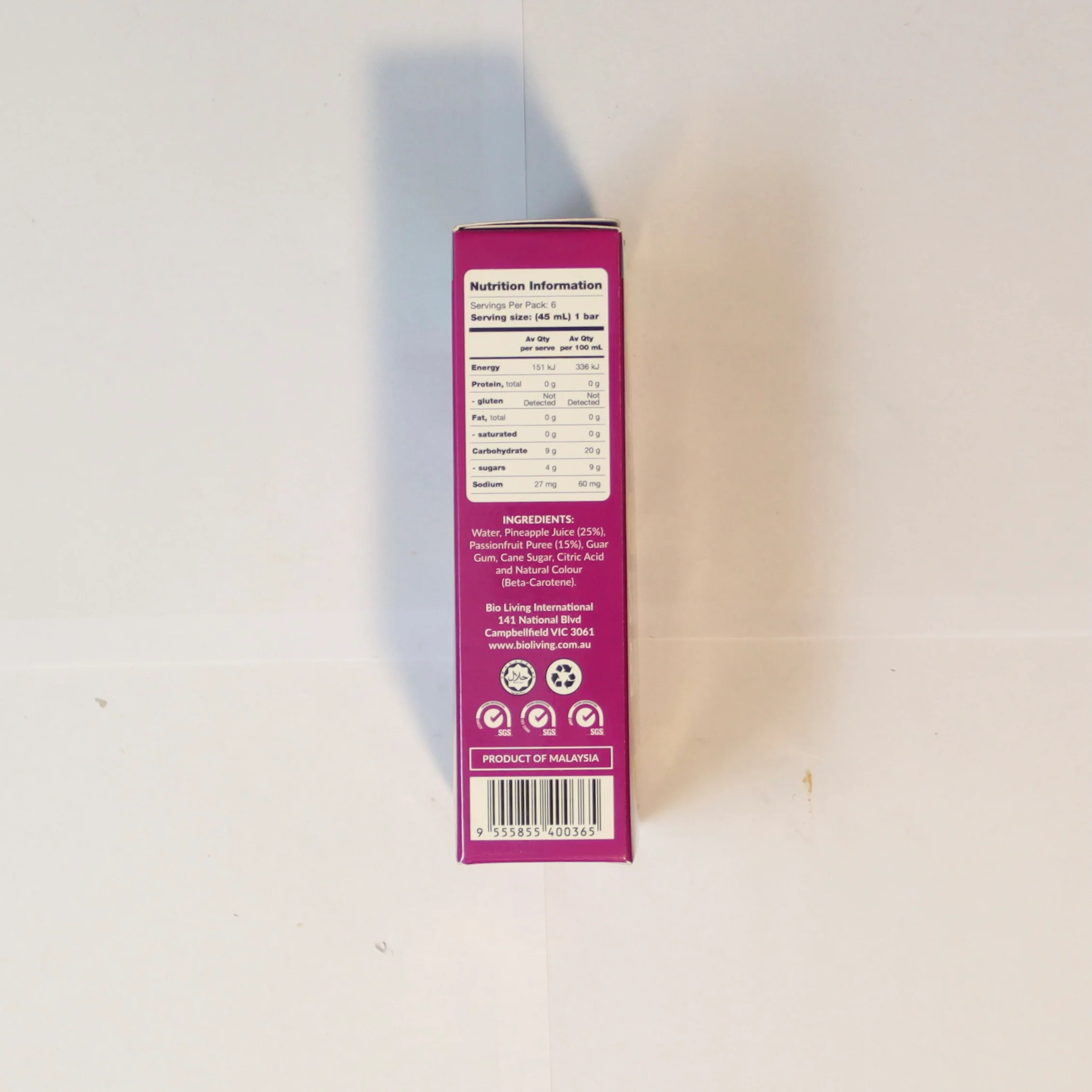 Pops Malaya Sorbet Bars Pineapple & Passionfruit x6 270ml - Image 2