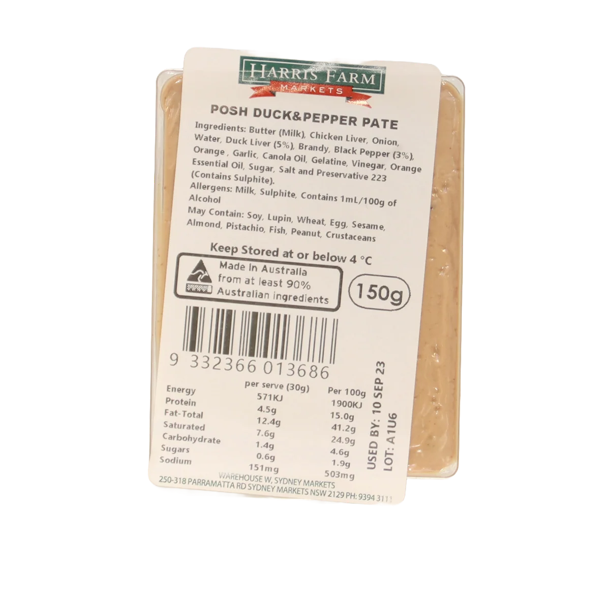 Posh Foods Duck and Pepper Pate 150g - Image 2