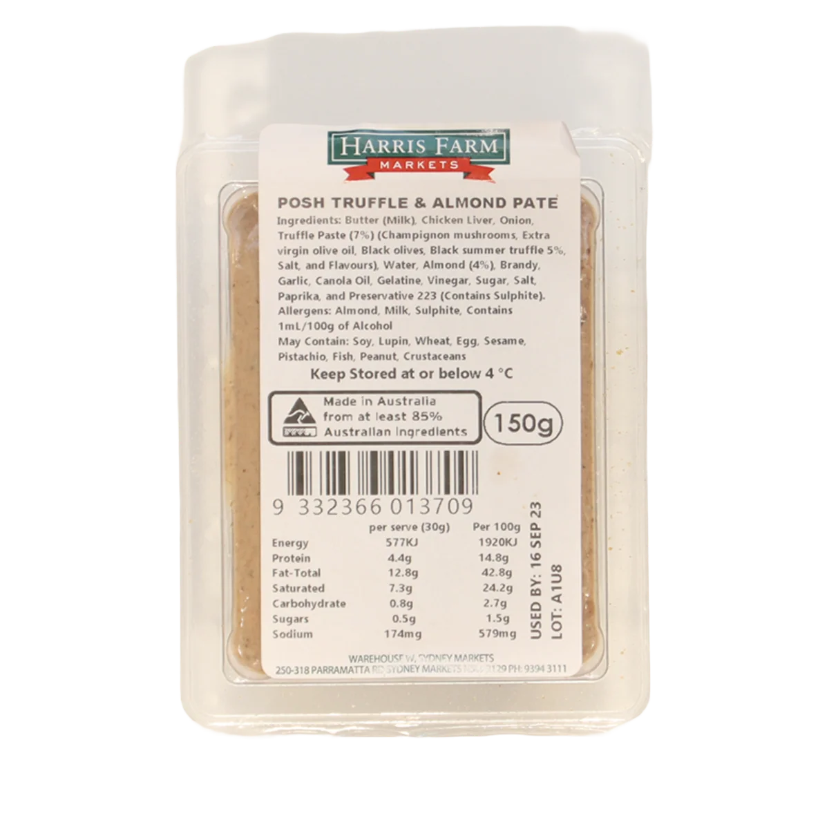 Posh Foods Truffle and Almond Pate 150g - Image 2