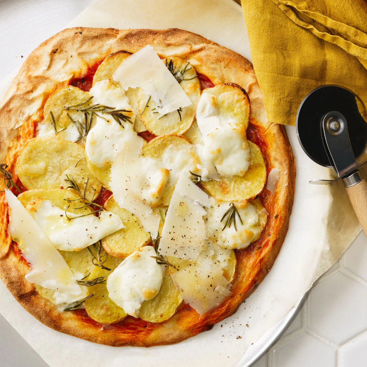Imperfect Potato Pizzas