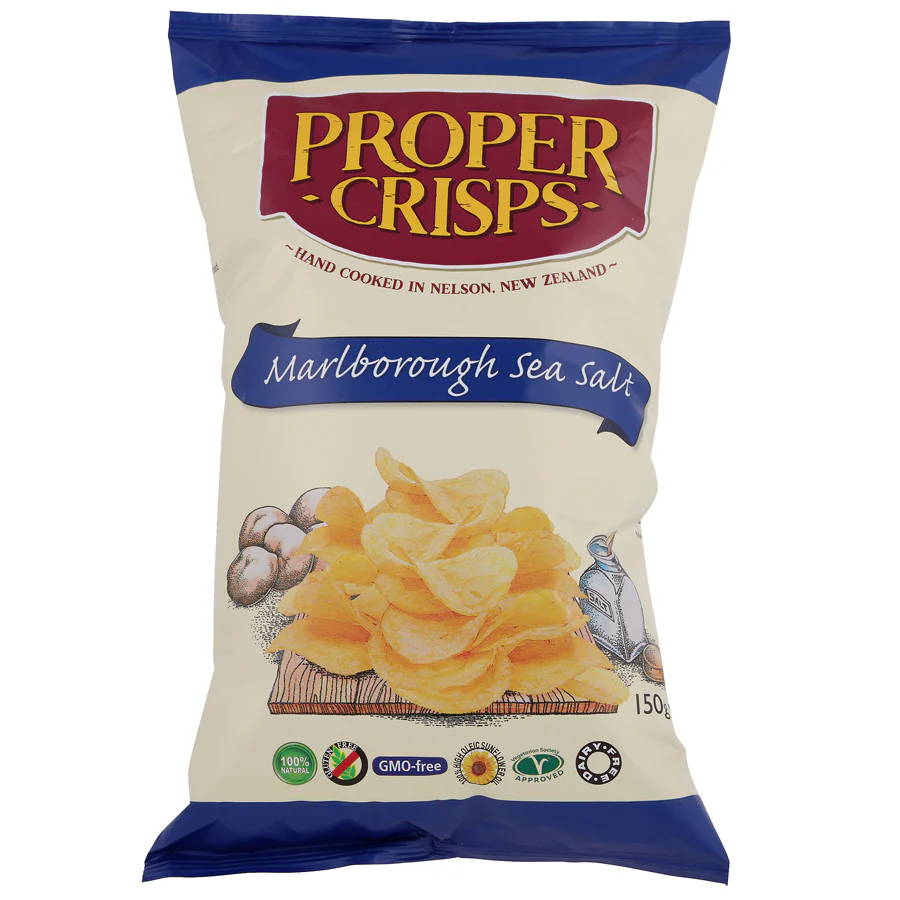 Proper Crisps Marlborough Sea Salt 150g - Image 2
