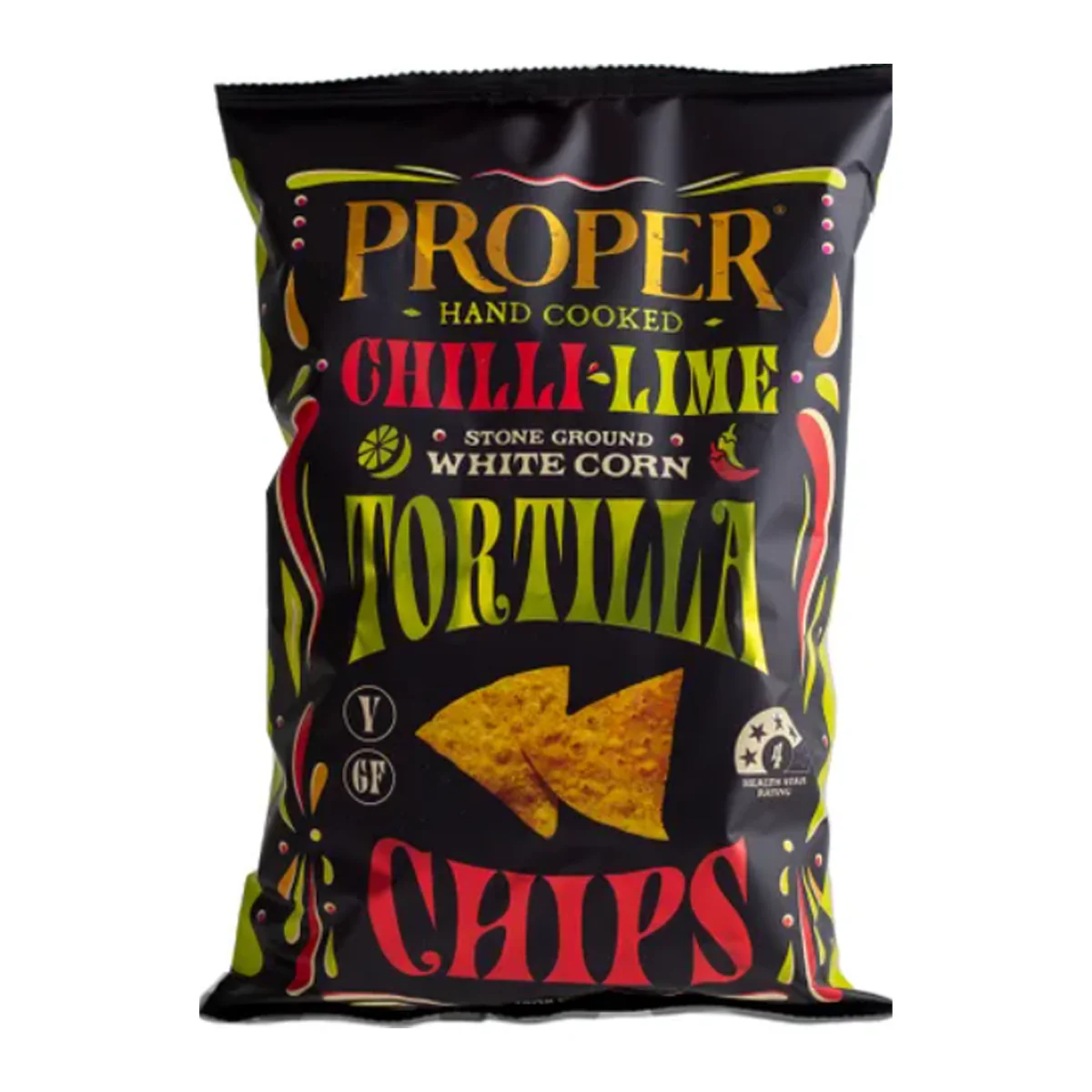 Proper Crisps Tortilla Chips Chilli & Lime 150g