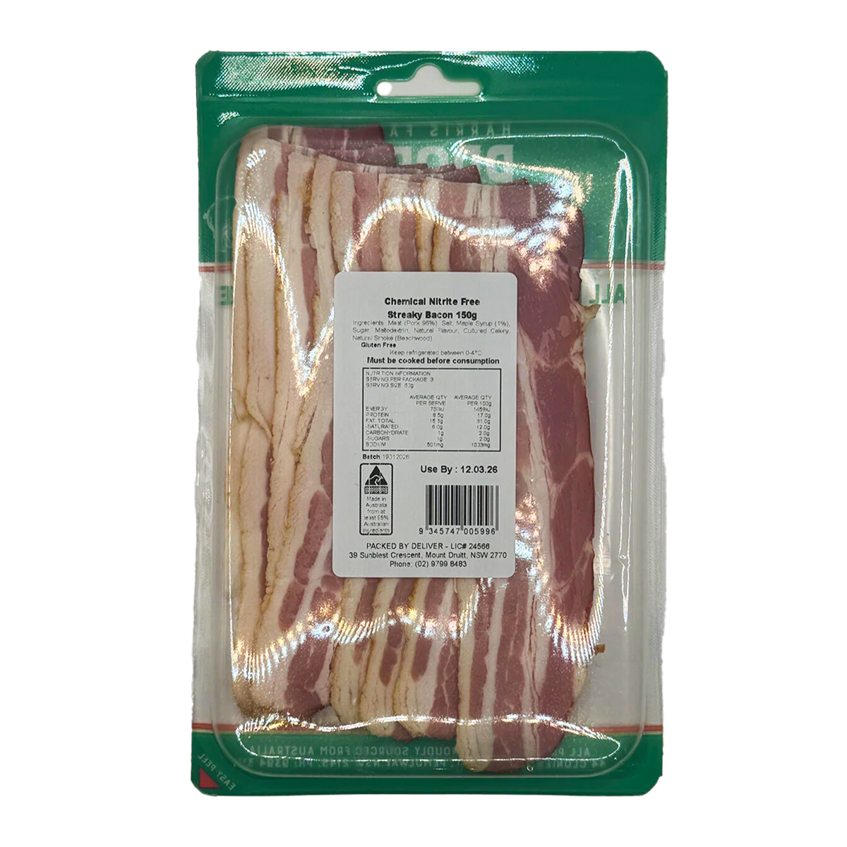 Proper Meat Nitrite Free Streaky Bacon 150g - Image 2