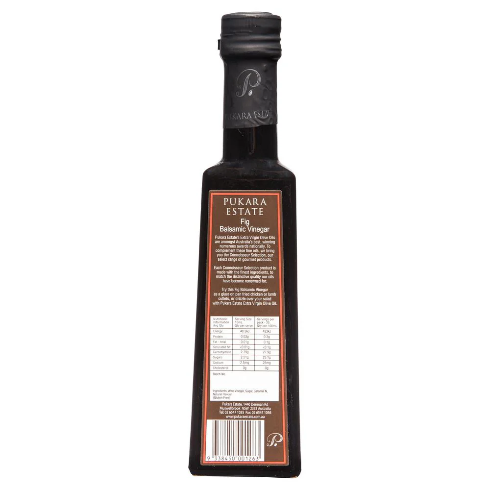 Pukara Estate Fig Australian Balsamic Vinegar 250mL - Image 2