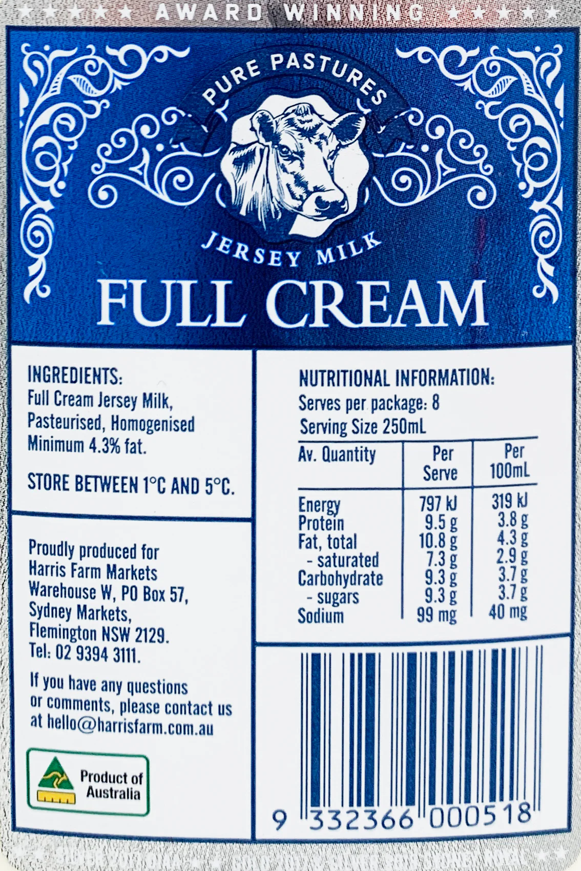 Pure Pastures Jersey Full Cream 2L - Image 2