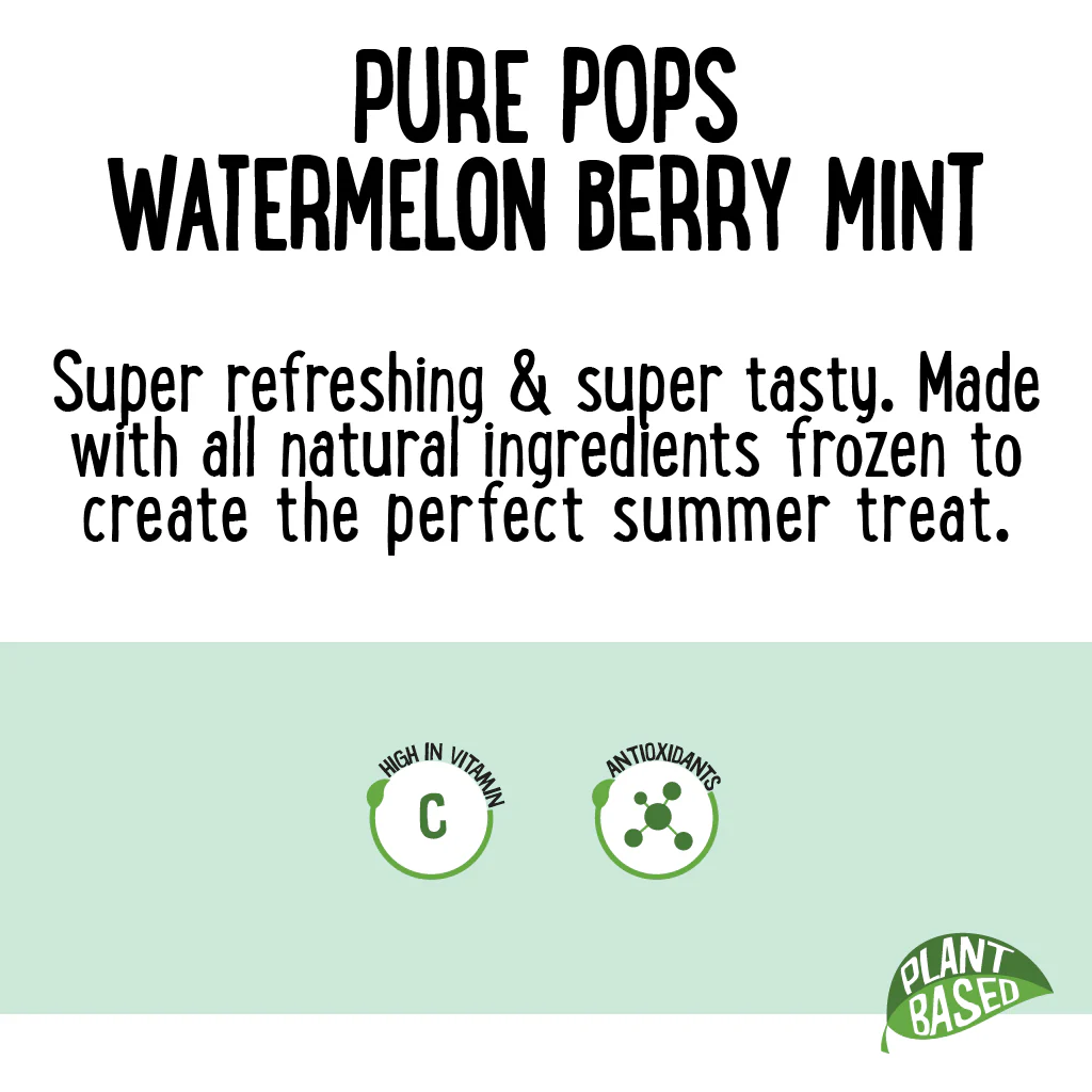 Pure Pops Watermelon Berry Mint Ice Cream Pops x4 320ml - Image 2