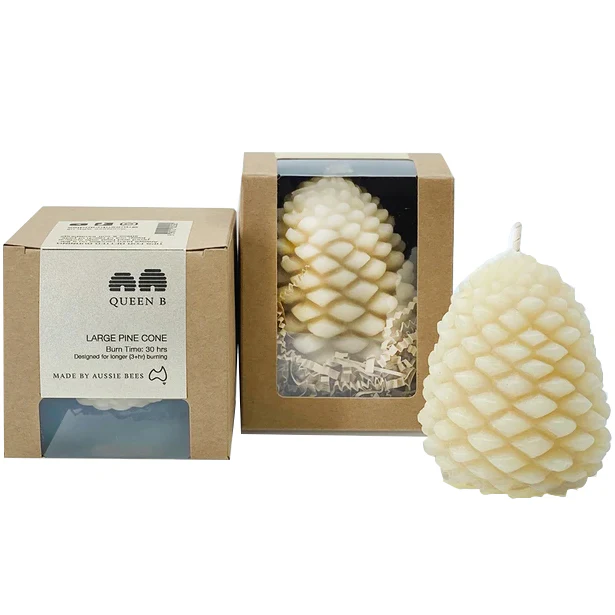 Queen B Large Pine Cone Candle each - Image 3