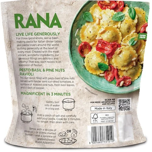 Rana Pesto Basil & Pine Nuts Ravioli 325g - Image 2