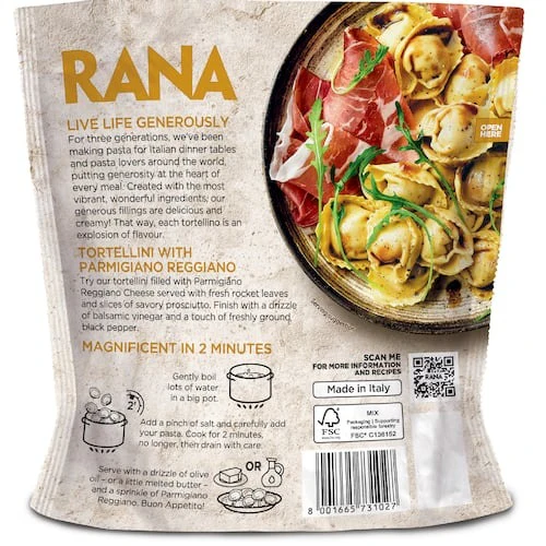 Rana Tortellini with Parmigiano Reggiano Pasta 325g - Image 2